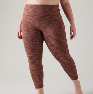 Athleta Transcend Textured 7/8 Tight Nova Dye Brown XL